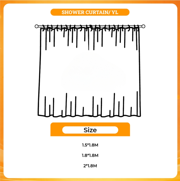 3D shower curtain - Baki Merchandise