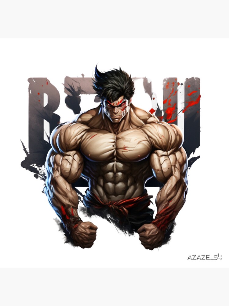 Baki The Grappler Vintage Design Throw Pillow - Image 2