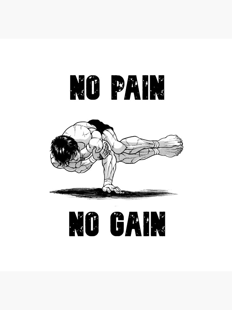 Baki Hanma No Pain No Again Throw Pillow - Image 2
