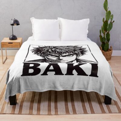 Baki Hanma The Grappler Bassic Design Throw Blanket