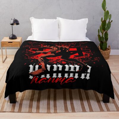 Baki Hanma Anime Fighting Spirit Design Martial Throw Blanket