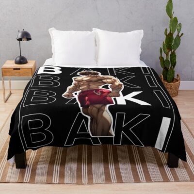 Hot Design Baki Hanma Black Throw Blanket
