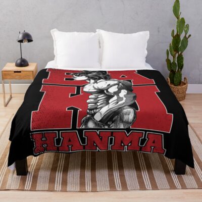 Anime Baki The Grappler Vintage Throw Blanket