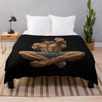 Baki Hanma Aesthetic Physique Throw Blanket