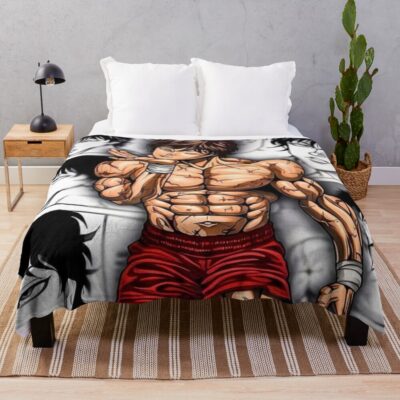 New Desigm The Grappler Baki Hanma Throw Blanket