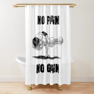 Baki Hanma No Pain No Again Shower Curtain