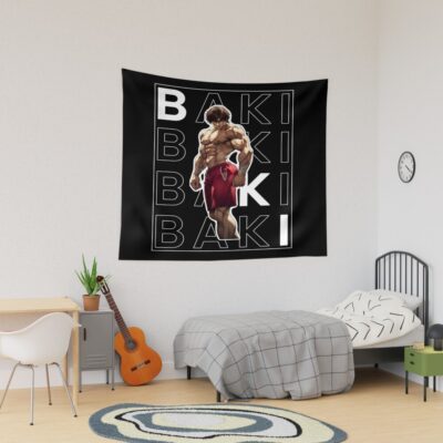 Hot Design Baki Hanma Black Tapestry