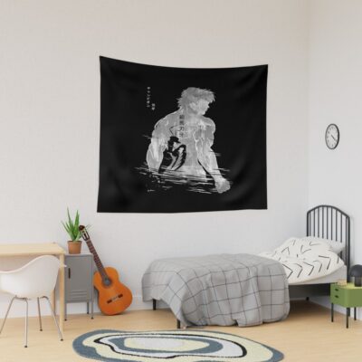 Hanma Baki The Grappler Vintage Design Tapestry