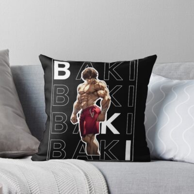 Hot Design Baki Hanma Black Throw Pillow
