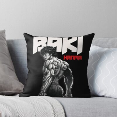 Baki The Grappler Underground Warrior Throw Pillow