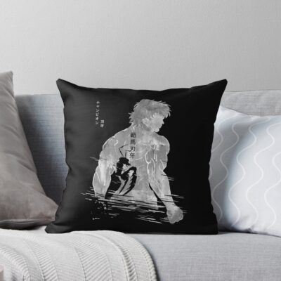 Hanma Baki The Grappler Vintage Design Throw Pillow