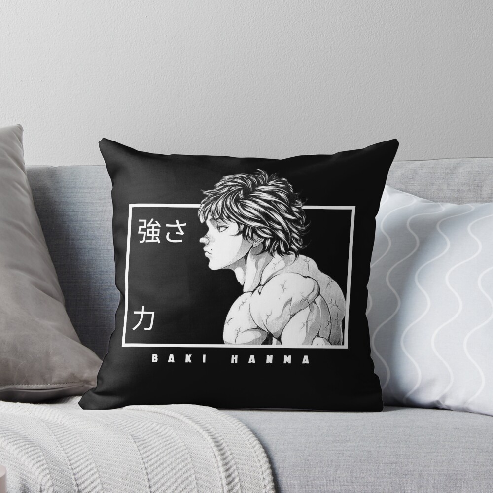 Baki Hanma The Grappler Muscle Man Throw Pillow