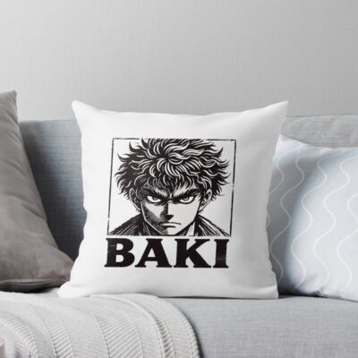 Baki Hanma The Grappler Bassic Design Throw Pillow