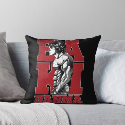 Anime Baki The Grappler Vintage Throw Pillow