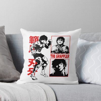 The Grappler Baki Hanma Classic Design Throw Pillow